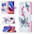 For Xiaomi Mi 11i / Poco F3 / Redmi K40 Colored Drawing Pattern Horizontal Flip Leather Case with Holder & Card Slots & Wallet(Peach Blossom Butterfly) - 1