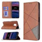 For Nokia G20 / G10 Rhombus Texture Horizontal Flip Magnetic Leather Case with Holder & Card Slots & Wallet(Brown) - 1