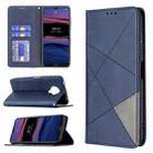 For Nokia G20 / G10 Rhombus Texture Horizontal Flip Magnetic Leather Case with Holder & Card Slots & Wallet(Blue) - 1