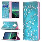 For Nokia 1.4 Colored Drawing Pattern Invisible Magnetic Horizontal Flip PU Leather Case with Holder & Card Slots & Wallet(Plum Blossom) - 1