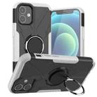 For iPhone 12 mini Machine Armor Bear Shockproof PC + TPU Protective Case with Ring Holder (White) - 1