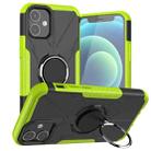 For iPhone 12 mini Machine Armor Bear Shockproof PC + TPU Protective Case with Ring Holder (Green) - 1