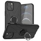 For iPhone 12 Pro Max Machine Armor Bear Shockproof PC + TPU Protective Case with Ring Holder(Black) - 1