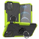 For iPhone 12 Pro Max Machine Armor Bear Shockproof PC + TPU Protective Case with Ring Holder(Green) - 1