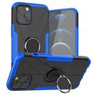 For iPhone 12 Pro Max Machine Armor Bear Shockproof PC + TPU Protective Case with Ring Holder(Blue) - 1