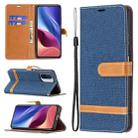 For Xiaomi Mi 11i / Poco F3 / Redmi K40 Color Matching Denim Texture Horizontal Flip Leather Case with Holder & Card Slots & Wallet & Lanyard(Dark Blue) - 1