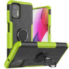 For Motorola Moto G Stylus (2021) Machine Armor Bear Shockproof PC + TPU Protective Case with Ring Holder(Green) - 1