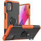 For Motorola Moto G Stylus (2021) Machine Armor Bear Shockproof PC + TPU Protective Case with Ring Holder(Orange) - 1