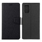 For Huawei P smart 2021 / Y7a Silk Texture Horizontal Flip Leather Case with Holder & Card Slots & Wallet & Photo Frame(Black) - 1