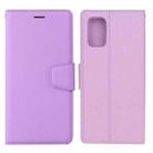 For Huawei P smart 2021 / Y7a Silk Texture Horizontal Flip Leather Case with Holder & Card Slots & Wallet & Photo Frame(Purple) - 1