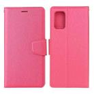 For Huawei P smart 2021 / Y7a Silk Texture Horizontal Flip Leather Case with Holder & Card Slots & Wallet & Photo Frame(Rose Red) - 1