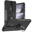 For Nokia 2.4 Machine Armor Bear Shockproof PC + TPU Protective Case with Ring Holder(Black) - 1