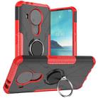 For Nokia 3.4 / 5.4 Machine Armor Bear Shockproof PC + TPU Protective Case with Ring Holder(Red) - 1