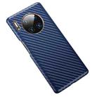 For Huawei Mate 30 Pro Carbon Fiber Leather Texture Kevlar Anti-fall Phone Protective Case(Blue) - 1