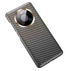 For Huawei Mate 40 Carbon Fiber Leather Texture Kevlar Anti-fall Phone Protective Case(Grey) - 1