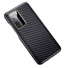 For Huawei P40 Pro Carbon Fiber Leather Texture Kevlar Anti-fall Phone Protective Case(Black) - 1