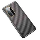 For Huawei P40 Pro Carbon Fiber Leather Texture Kevlar Anti-fall Phone Protective Case(Grey) - 1