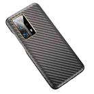 For Huawei P40 Pro+ Carbon Fiber Leather Texture Kevlar Anti-fall Phone Protective Case(Grey) - 1