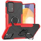 For Samsung Galaxy A72 5G / 4G Machine Armor Bear Shockproof PC + TPU Protective Case with Ring Holder(Red) - 1
