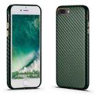 Carbon Fiber Leather Texture Kevlar Anti-fall Phone Protective Case For iPhone 8 Plus / 7 Plus(Green) - 1