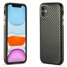 For iPhone 11 Carbon Fiber Leather Texture Kevlar Anti-fall Phone Protective Case (Grey) - 1