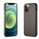 For iPhone 12 Pro Carbon Fiber Leather Texture Kevlar Anti-fall Phone Protective Case(Grey) - 1