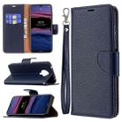 For Nokia G20 / G10 Litchi Texture Pure Color Horizontal Flip Leather Case with Holder & Card Slots & Wallet & Lanyard(Dark Blue) - 1