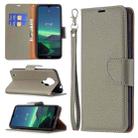 For Nokia 1.4 Litchi Texture Pure Color Horizontal Flip Leather Case with Holder & Card Slots & Wallet & Lanyard(Grey) - 1