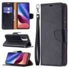 For Xiaomi Mi 11i / Poco F3 / Redmi K40 /K40 Pro Litchi Texture Pure Color Horizontal Flip Leather Case with Holder & Card Slots & Wallet & Lanyard(Black) - 1