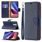 For Xiaomi Mi 11i / Poco F3 / Redmi K40 /K40 Pro Litchi Texture Pure Color Horizontal Flip Leather Case with Holder & Card Slots & Wallet & Lanyard(Dark Blue) - 1