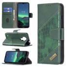 For Nokia 1.4 Matching Color Crocodile Texture Horizontal Flip PU Leather Case with Wallet & Holder & Card Slots(Green) - 1