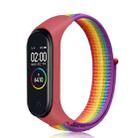 For Xiaomi Mi Band 6 Nylon Weave Watch Bands(Rainbow Colors) - 1