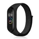 For Xiaomi Mi Band 6 Nylon Weave Watch Bands(Reflective Black) - 1