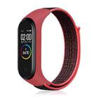 For Xiaomi Mi Band 6 Nylon Weave Watch Bands(Black Red) - 1