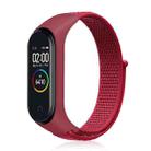 For Xiaomi Mi Band 6 Nylon Weave Watch Bands(China Red) - 1