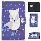 For Samsung Galaxy Tab A7 Lite 8.7 (2021) T220 / T225 Voltage Texture Colored Drawing Horizontal Flip Leather Case, with Holder & Card Slots(White Fox) - 1