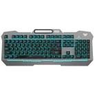 AULA F3010 USB Ice Blue Light Wired Mechanical Gaming Keyboard with Mobile Phone Placement(Black) - 1