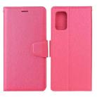 For Xiaomi Redmi K40 / K40 Pro / Mi 11i / Poco F3 Silk Texture Horizontal Flip Leather Case with Holder & Card Slots & Wallet & Photo Frame(Rose Red) - 1