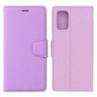 For Xiaomi Redmi Note 10 / Note 10S Silk Texture Horizontal Flip Leather Case with Holder & Card Slots & Wallet & Photo Frame(Purple) - 1