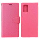 For Xiaomi Redmi Note 10 / Note 10S Silk Texture Horizontal Flip Leather Case with Holder & Card Slots & Wallet & Photo Frame(Rose Red) - 1