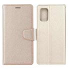 For Xiaomi Redmi Note 10 Pro / Note 10 Pro Max Silk Texture Horizontal Flip Leather Case with Holder & Card Slots & Wallet & Photo Frame(Gold) - 1