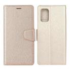 For Xiaomi Mi 10 Lite 5G Silk Texture Horizontal Flip Leather Case with Holder & Card Slots & Wallet & Photo Frame(Gold) - 1