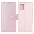 For Xiaomi Mi 10 Lite 5G Silk Texture Horizontal Flip Leather Case with Holder & Card Slots & Wallet & Photo Frame(Rose Gold) - 1