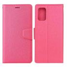 For Xiaomi Mi 10T 5G / 10T Pro 5G Silk Texture Horizontal Flip Leather Case with Holder & Card Slots & Wallet & Photo Frame(Rose Red) - 1