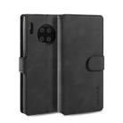 For Huawei Mate 30 Pro DG.MING Retro Oil Side Horizontal Flip Case with Holder & Card Slots & Wallet(Black) - 1