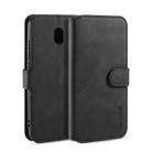 For Xiaomi Redmi 8A DG.MING Retro Oil Side Horizontal Flip Case with Holder & Card Slots & Wallet(Black) - 1