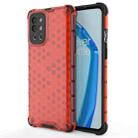 For OnePlus 9R Shockproof Honeycomb PC + TPU Case(Red) - 1