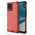 For OPPO Realme 8 Shockproof Honeycomb PC + TPU Case(Red) - 1