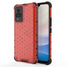 For vivo S9 Shockproof Honeycomb PC + TPU Case(Red) - 1