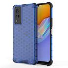 For vivo Y51 (2020 Indian Version) Shockproof Honeycomb PC + TPU Case(Blue) - 1